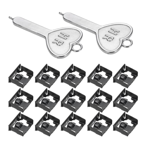 15pcs Port Blocker Locking USB Port/Dust Metal Blocker with Coded Key,Black