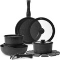 thumbnail image 1 of 15 Pcs Pots and Pans Set, Nonstick Cookware Detachable/Removable Handle, Induction RV Kitchen Set, Oven Safe, Cream White, 1 of 25
