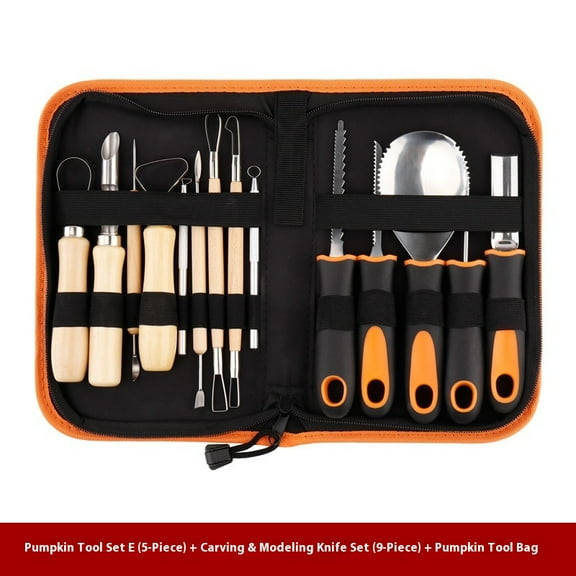 15pcs Professional Fruit Carving Tool Kit Vegetable Food Ceramic & Pottery Tools Woodwork Peeling Tools Set Pottery & Clay Sculpting Tools Halloween Decor