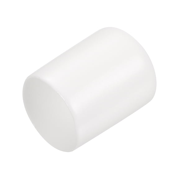 15pcs Rubber End Caps 15mm ID Vinyl Round End Cap Cover Screw Thread Protectors White