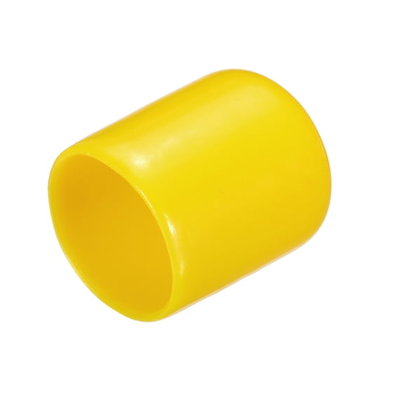 15Pcs Rubber End Caps 16mm(5/8") Vinyl Round End Cap Cover Screw Thread Protectors Yellow