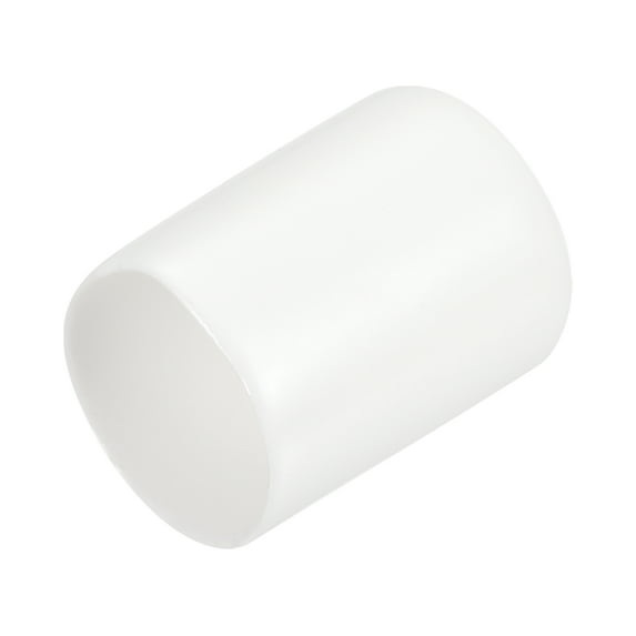 15pcs Rubber End Caps 19mm(3/4") ID Vinyl Round End Cap Cover Screw Thread Protectors White