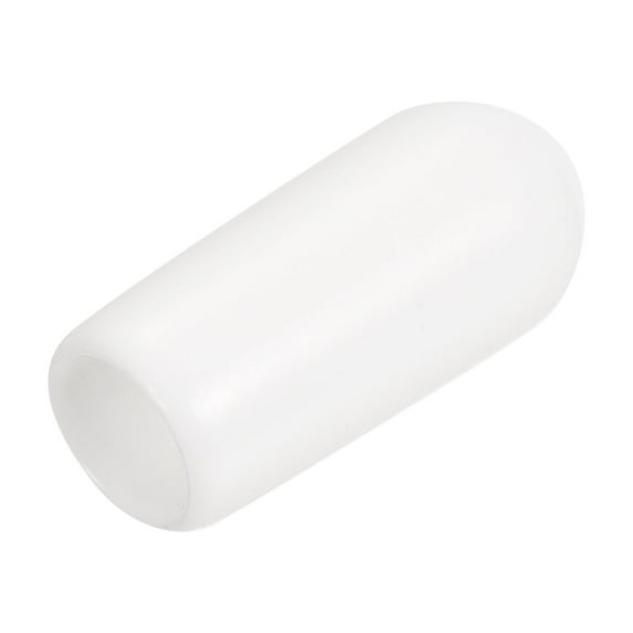 15pcs Rubber End Caps 6mm ID Vinyl Round End Cap Cover Screw Thread Protectors White