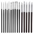 15pcs Silicone Paint Brush Set with Aluminum Tube Flexible Clay ...