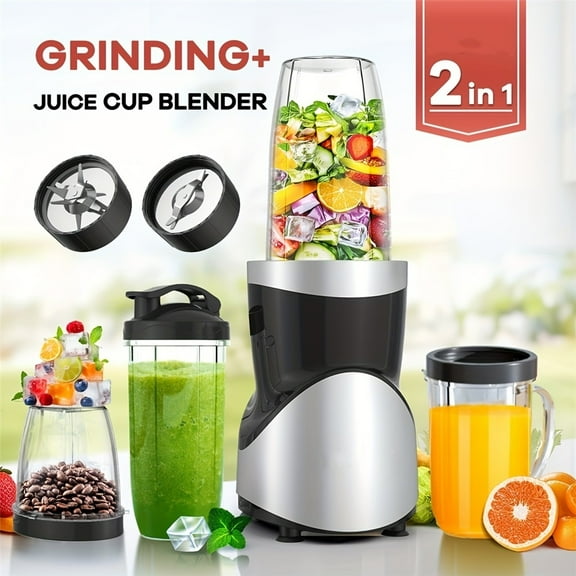 [15pcs Smoothie Blender Set] 900W Smoothie Juicer & Blender Set | 15pcs Personal Blender, Grinder, 4 BPA-Free Cups, Nutritional Recipes, Durable Kitchen Gadget, Christmas Gifts