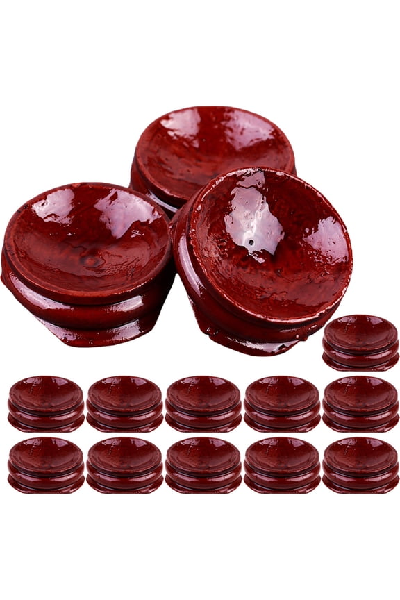 Milisten Dark Red Wooden Sphere Stands for Crystal Ball Storage, Elegant Home Decor
