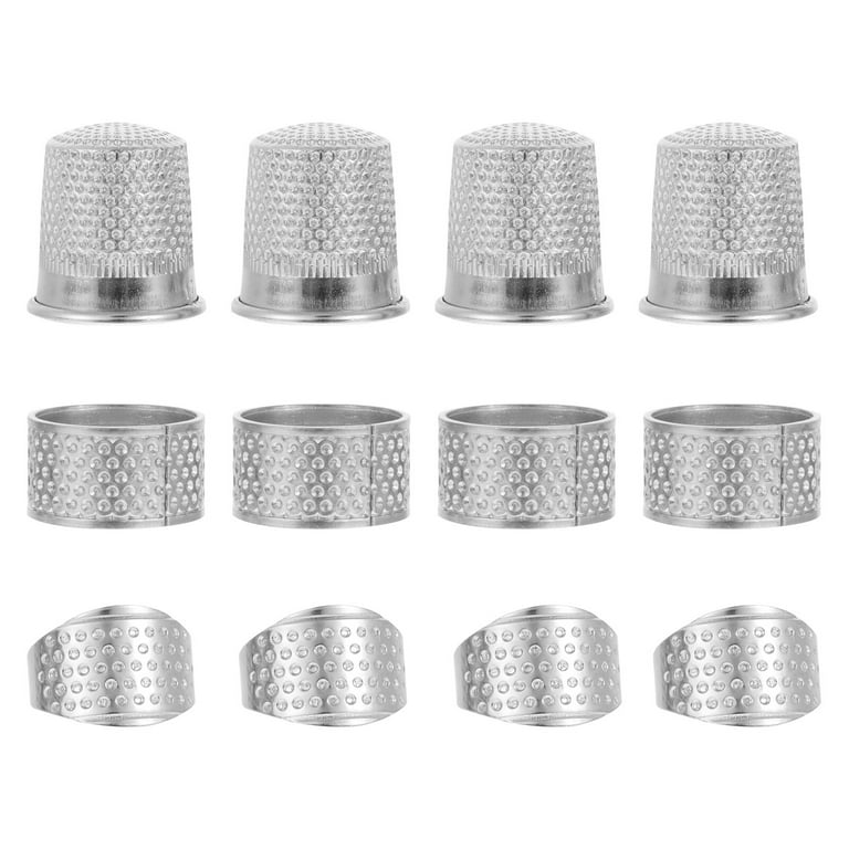 15pcs Thickening Adjustable Cross Stitch Thimbles Sewing Thimbles Sewing Supplies, Size: 1.5x1.3cm