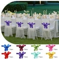 thumbnail image 1 of 15pcs Tie-Free Bow Chair Sashes - Round-Corner PPC Chair Back Decor for Weddings, Hotels & Holidays, Durable Material, Easy to Attach, Enhances Party & Event Decor, Mint Green, 1 of 7