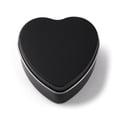 thumbnail image 1 of 15pcs Tinplate Iron Heart Shaped Candle Tins Gift boxes with Lid Storage box Black 6x6x2.8cm, 1 of 3