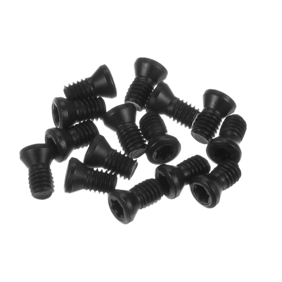 15pcs Torx Screw M4x8mm 12.9 Grade Round Flat Head for Replaces Carbide Insert Cutters CNC Lathe Tool, Grey