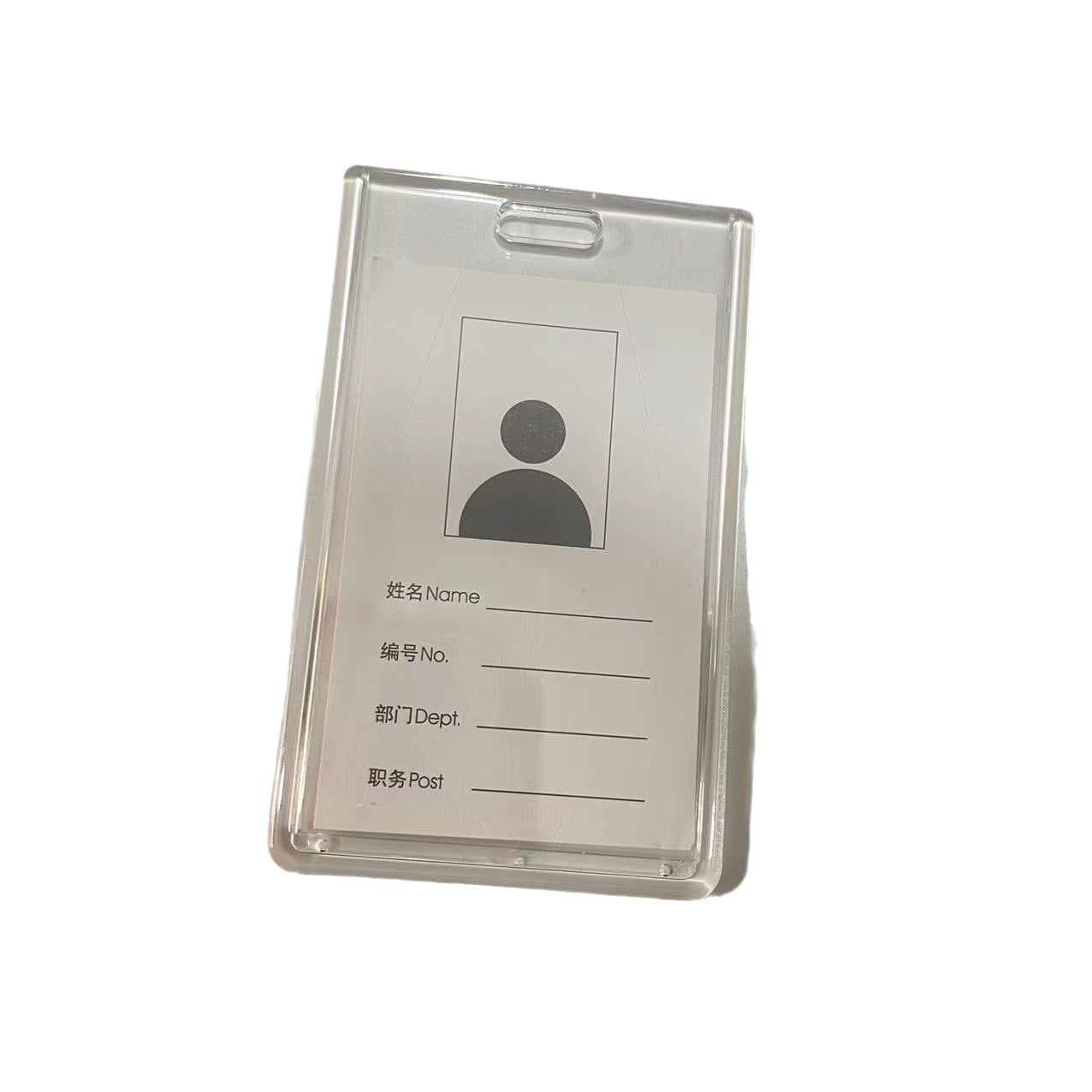 15pcs Transparent Id Card Holder Plastic Badge Sleeve Clear ...