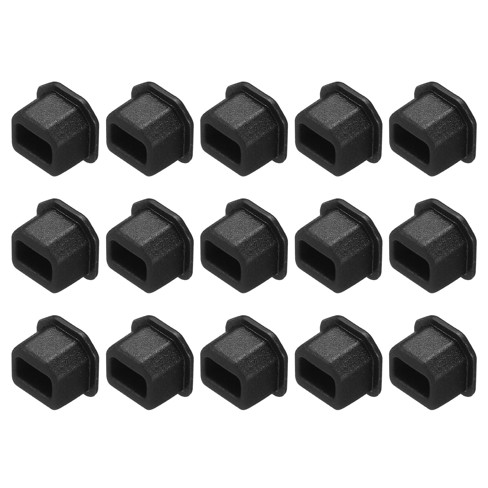 15 Bouchons Anti-poussière Pour Port USB Type B (connecteur Imprimante) - Noir - Marque Uxcell