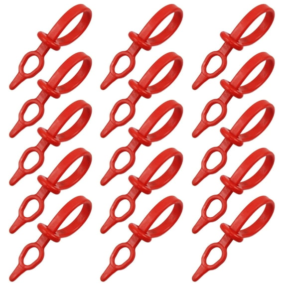 Windproof Plastic Coat Hanger Hooks with Non-Slip Fixed Buckle for Home Use 15 Pieces Red