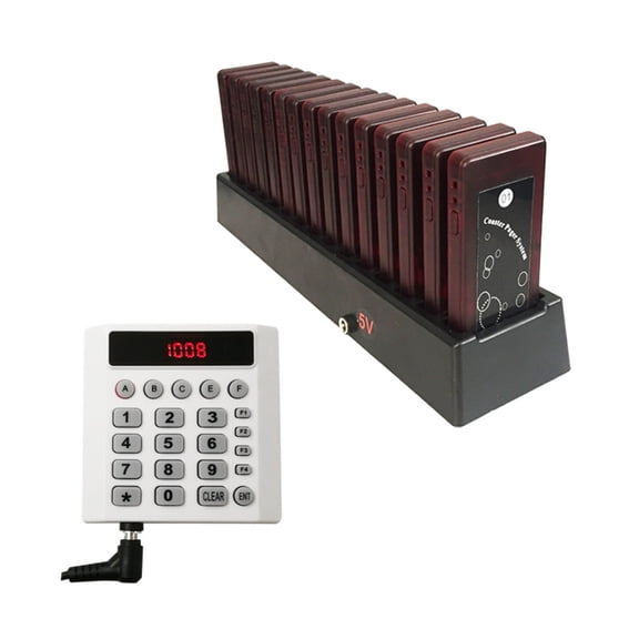 15pcs Wireless Calling Service 999 Channel Restaurant Queue Call System Call Coaster Pager Restaurant Equipments