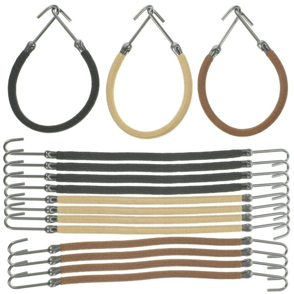 15pcs Women Ponytail Hooks Bungee Hair Ties Hair Accessories Elastic Styling Hair Ties