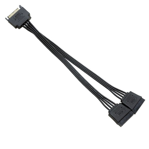 15pin Power Splitter Cable Double Output 15Pin Port for Computer Drive
