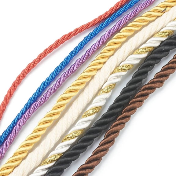 15strands Nylon Milan Thread Twisted Thread Mixed color 3~6mm 2m/strand