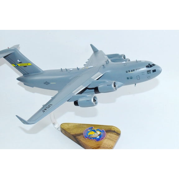 15th Airlift Squadron Global Eagles (Charleston) C-17 Model, 1/116th Scale, Mahogany, Cargo