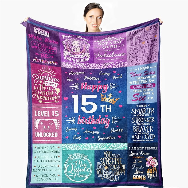15th Birthday Gifts For Girls - Best Gifts For 15 Year Old Girls 40"x30 ...