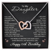 15th Birthday Gifts from Mom Dad for Daughter 15th Birthday Necklace Heart Pendant Jewelry 15 Years Old Birthday