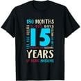 thumbnail image 1 of 15th Birthday Shirt for Kids Gift for 15 Year Old Boys Girls T-ShirtMen and women, Black T-shirt, size: Extra large, 1 of 4