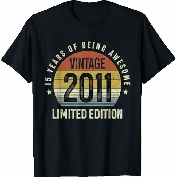 15th Birthday Vintage 2011 Edition 15 Years Old T-Shirt