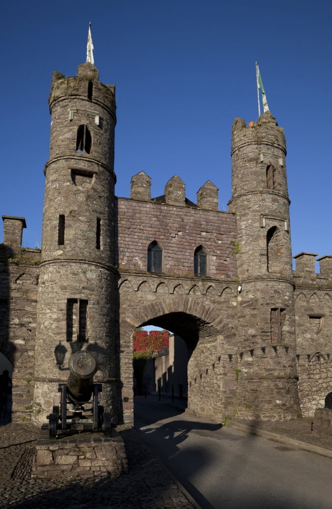 15th Century Castle in the Market Square of Macroom County Cork Ireland Canvas Art - Panoramic Images (18 x 12)