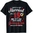 thumbnail image 1 of 15th Wedding Anniversary 15-Year Married Couple Matching T-Shirt100% cotton, 1 of 5