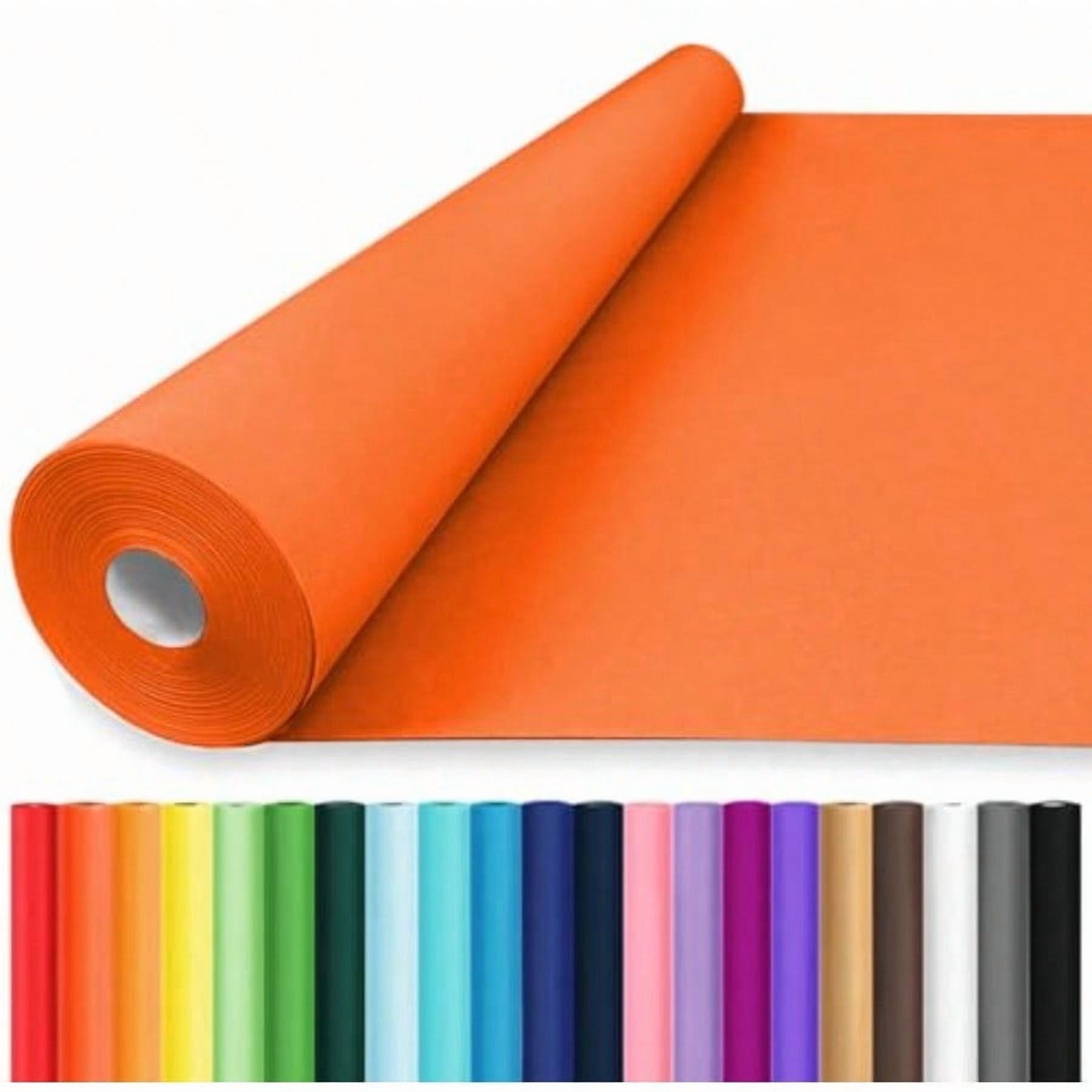 15x 1200 100' Wrapping Paper for Women Orange Wrapping Paper Roll Solid Color Art Kraft Craft Paper for Wedding Birthday Floral Bouquet Crafts Packing Poster Bulletin Board