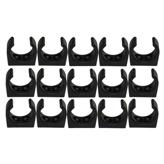 15x Black 32MM Boat paddle Oar Mount Holder Hook Push Pole Clips For Boat