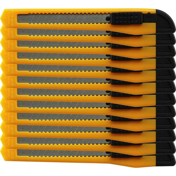 15x Bulk Small Yellow Utility Knife Box Cutters Snap Off Blade 9MM Blade