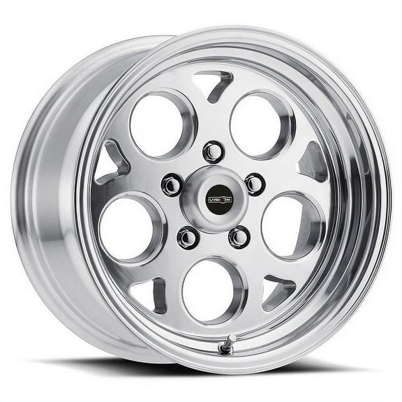 15" Vision American Muscle 561 Sport Mag Polished Wheel 15x10 5x4.5 Rim 0mm