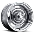 thumbnail image 1 of 15x10 American Muscle 57 Rally Chrome Wheel 5x4.5/5x4.75 (-38mm), 1 of 2