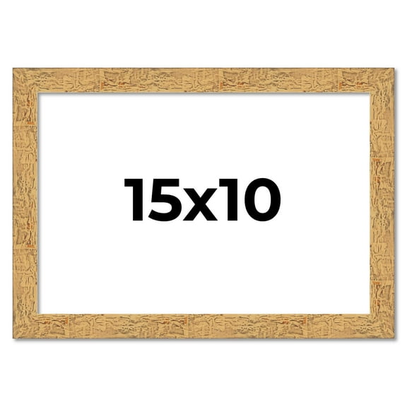 15x10 Frame Beige Real Wood Picture Frame Width 1.25 inches | Interior Frame Depth 0.5 inches |
