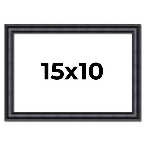 15x10 Frame Black Real Wood Picture Frame Width 1.25 inches | Interior Frame Depth 0.5 inches |