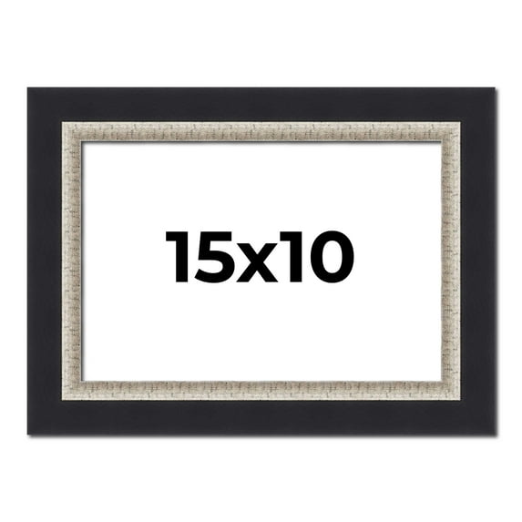 15x10 Frame Black Real Wood Picture Frame Width 2.25 Inches | Interior Frame Depth 0.5 Inches |