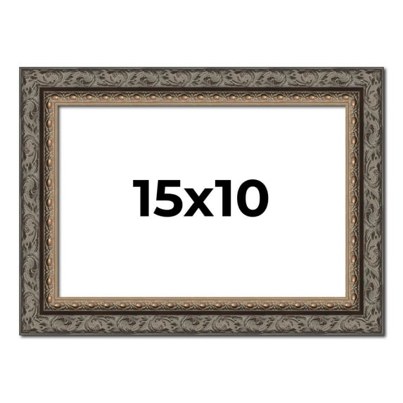 15x10 Frame Black Real Wood Picture Frame Width 2 inches | Interior Frame Depth 0.5 inches | Fitz