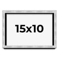 thumbnail image 1 of 15x10 Frame Brushed Silver Solid Wood Picture Frame | 0.75 Inch Moulding Width | Rabbet Depth 0.75, 1 of 5