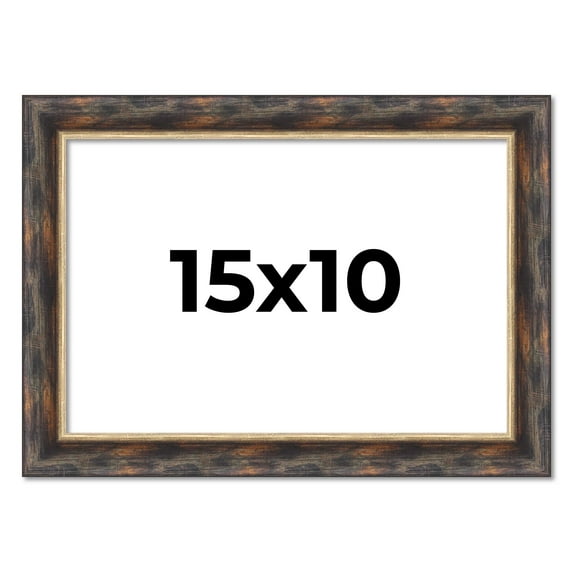 15x10 Frame Gold Real Wood Picture Frame Width 1.5 inches | Interior Frame Depth 0.5 inches |