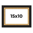 thumbnail image 1 of 15x10 Frame Gold Real Wood Picture Frame Width 2.25 Inches | Interior Frame Depth 0.5 Inches |, 1 of 8