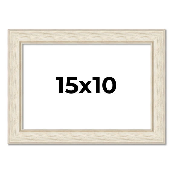 15x10 Frame White Real Wood Picture Frame Width 1.75 inches | Interior Frame Depth 0.5 inches |