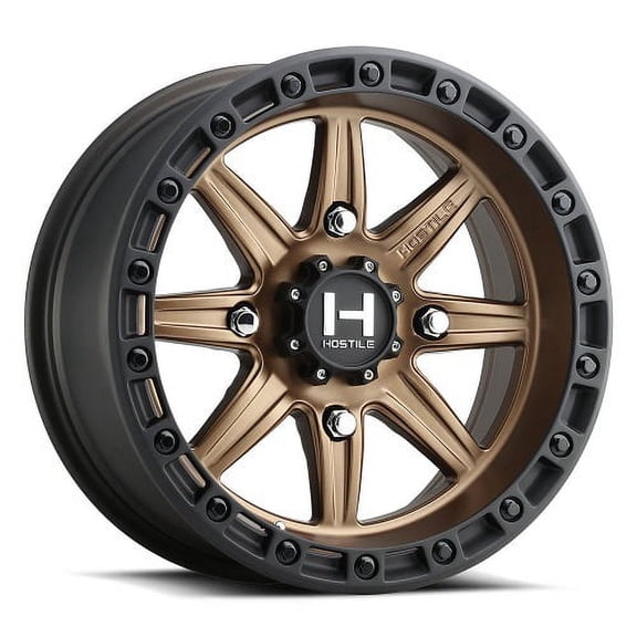 15x10 Hostile UTV H109 Alpha Matte Bronze W/Black Ring Wheel 4x156 (0mm)