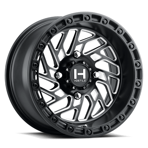 15x10 Hostile UTV H116 Jigsaw Satin Black & Milled Wheel 4x137 (0mm)