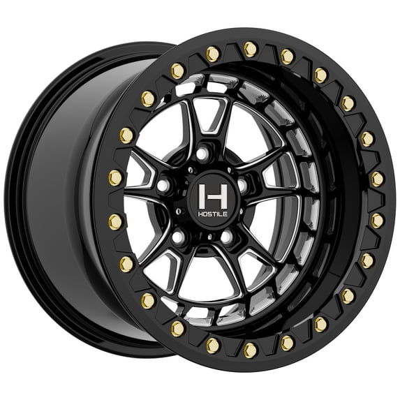 15x10 Hostile UTV HF32 Rival FORGED Black Milled UTV BEADLOCK Wheel 5x4.5 (0mm)