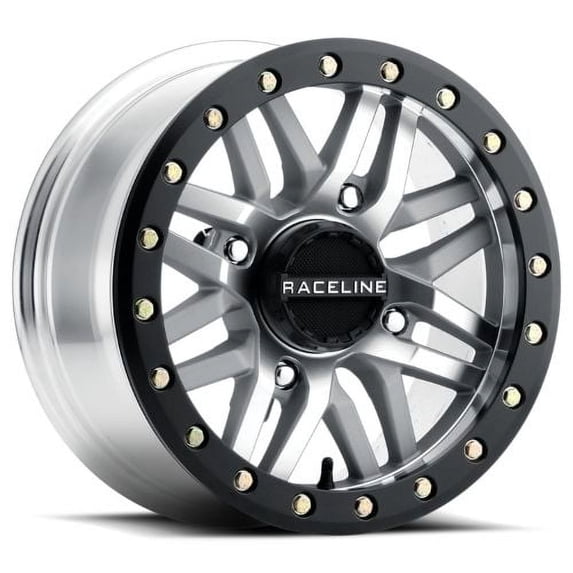 Raceline A91MA-51056-00 Ryno Beadlock Wheel - 15x10 - 5+5 Offset - 4/156 - Black