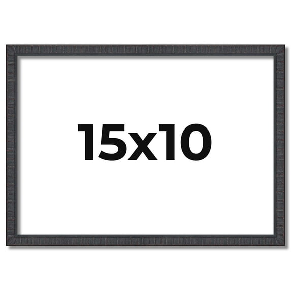 15x10 Rustic Brown Real Wood Picture Frame Width 0.75 inches | Interior Frame Depth 0.5 inches |