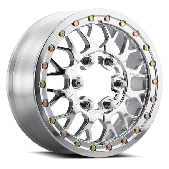 15x10 Vision 346BL Storm Polished FORGED UTV BEADLOCK Wheel 6x5.5 (25mm)