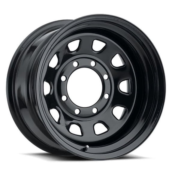 15x10 Vision 84H D Window Gloss Black 5x120.65 5x4.75 ET-39 Wheel Rim