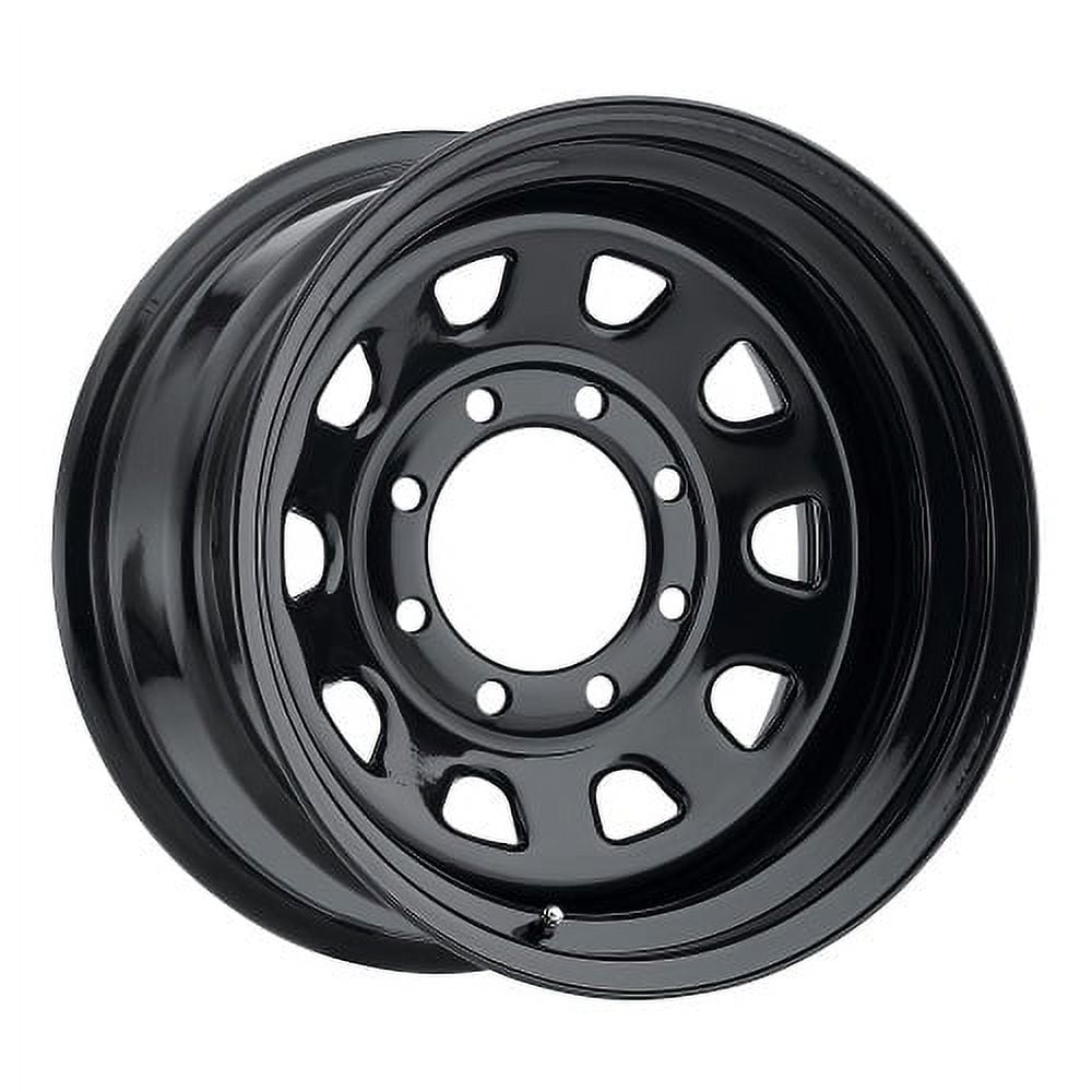 Vision HD 15x10 84H D-Window Gloss Black Steel Wheel 5x4.5 (-39mm) CAPS ...