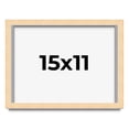 thumbnail image 1 of 15x11 Frame Beige Real Wood Picture Frame Width 0.75 inches | Interior Frame Depth 0.5 inches |, 1 of 8